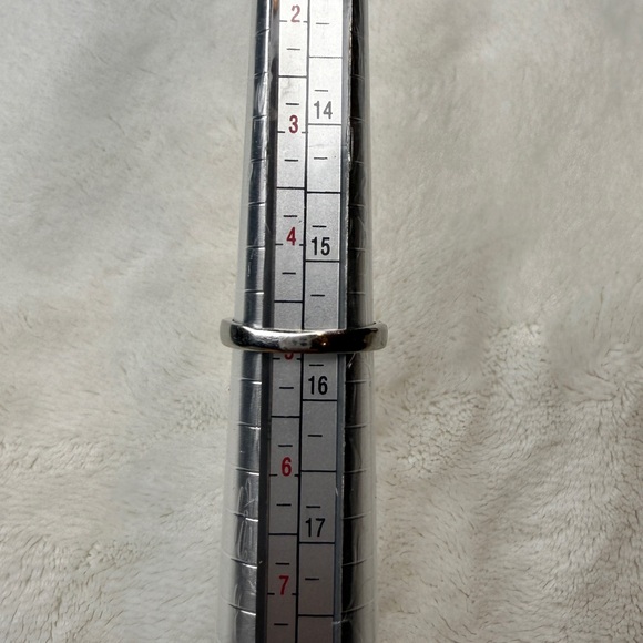 14k White gold Ring with Lemon Quartz and diamonds - Picture 7 of 8